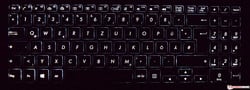 Клавиатура Asus ZenBook Flip 15 с активной подсветкой