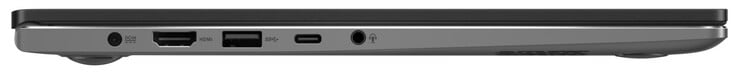 Левая сторона: разъем питания, HDMI, USB 3.2 Gen 1 (Type A), USB 3.2 Gen 1 (Type C), аудио разъем