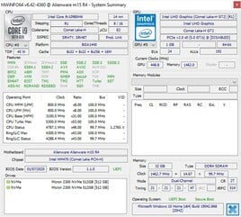 Alienware m15 R4 - HWiNFO