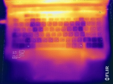 Стресс-тест на определение температуры поверхности (вверху)