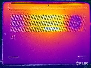 Нагрев под нагрузкой, днище ноутбука