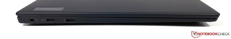 Левая сторона: аудио разъем, 2x Thunderbolt 4 с разъемом USB Type-C (USB 4 40 Гбит/с, power delivery, DisplayPort 1.4a)