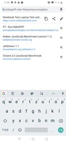 Штатная клавиатура в портретной ориентации
