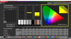 CalMAN ColorChecker (профиль: Native, целевое цветовое пространство: P3)