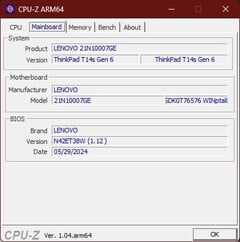 Материнская плата CPU-Z