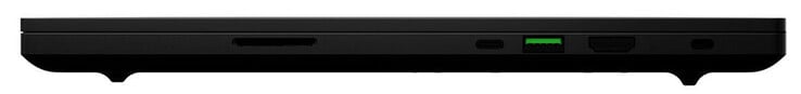 Правая сторона: картридер, Thunderbolt 4 (USB-C; Power Delivery, Displayport), USB 3.2 Gen 2 (USB-A), HDMI, слот замка